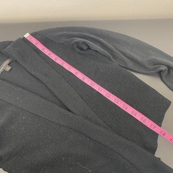 Banana Republic Women's Cropped Cardigan Size XS Black Open Front Ribbed - Picture 6 of 7